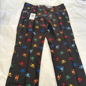 Tattoo Golf Lucky‎ 13 Multicolor Skull Golf Pants Size 36x32 Performance